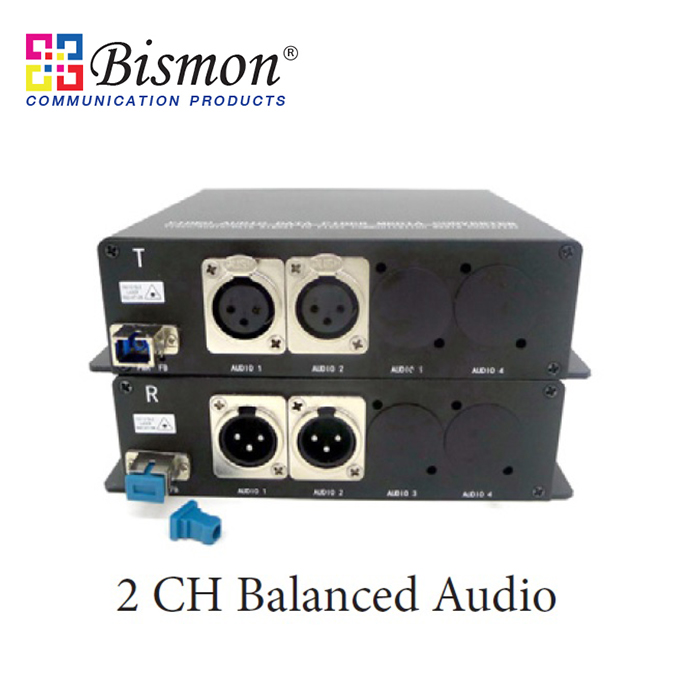 2-CH-Balanced-Audio-XLR-to-Fiber-optic-Single-fiber-20KM-SM